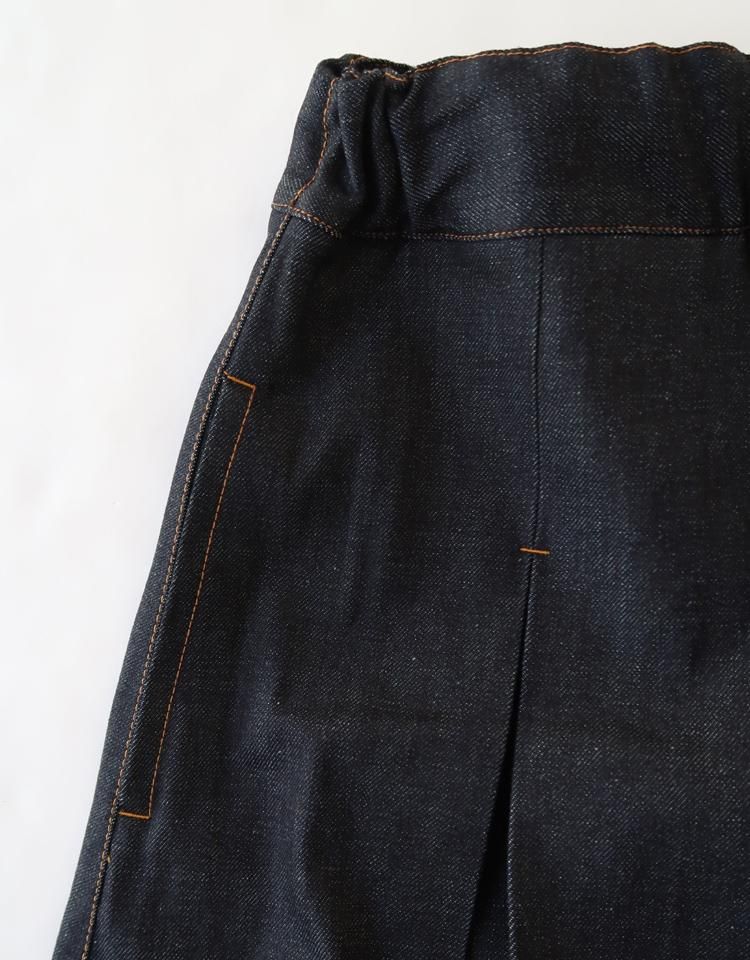 SAGE NATION】 DENIM BOX PLEAT TROUSER / S074｜kink online shop