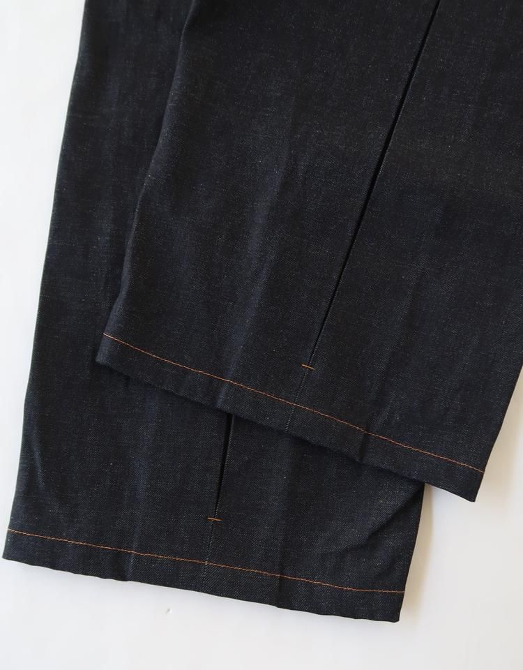 SAGE NATION】 DENIM BOX PLEAT TROUSER / S074｜kink online shop