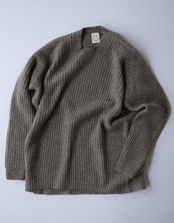 WIDE FIT KNITTED
CREW NECK SWEATER / KNIT#42