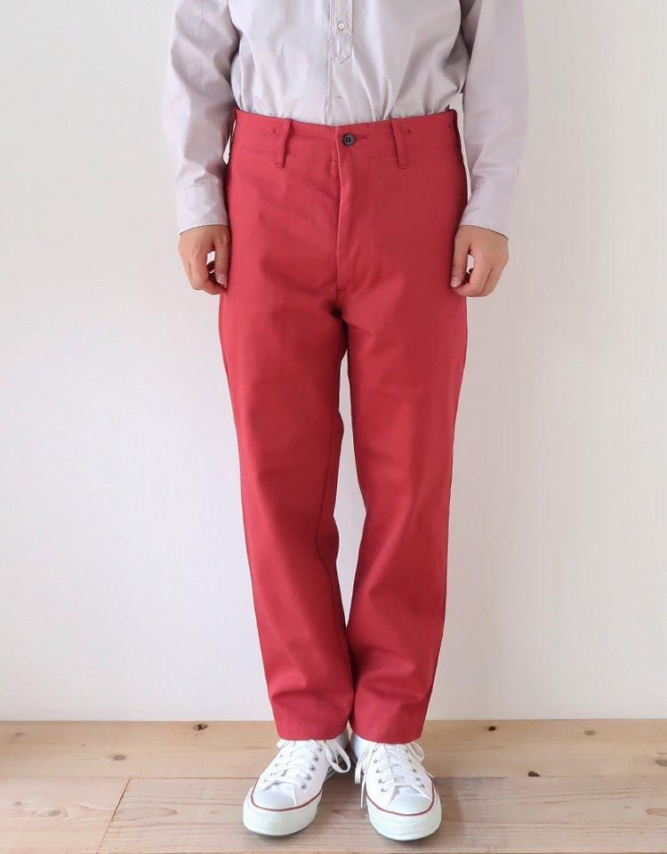 TUKI】 S/S SLIM TROUSERS - Katsuraghi / Red｜kink online shop