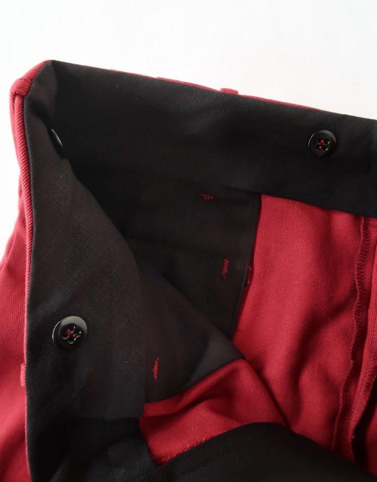 TUKI】 S/S SLIM TROUSERS - Katsuraghi / Red｜kink online shop