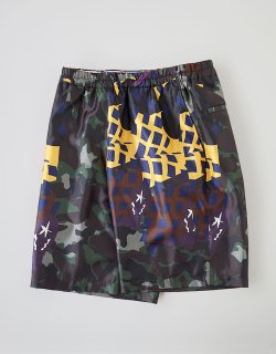 Camouflage collage graphic pants
