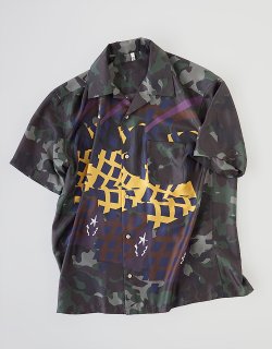 Camouflage collage graphic shirt
