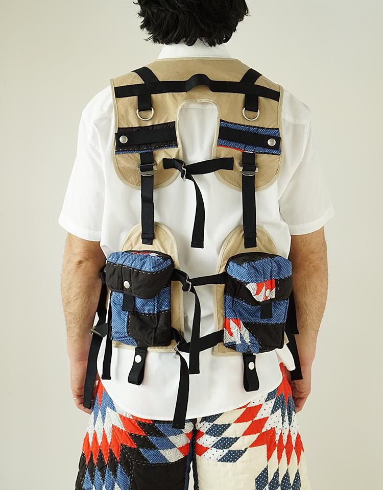 KHOKI / コッキ】Hand patchwork quilted vest/ハンドパッチ