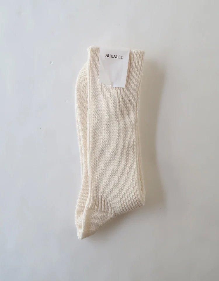 AURALEE】 COTTON CASHMERE LOW GAUGE SOCKS｜kink online shop