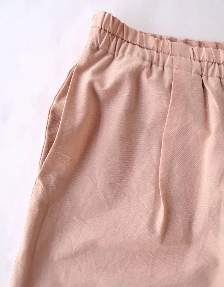 IRENISA】SEMI FLARED RELAXED PANTS - Cotton Silk / IH-23SS IRENISA】SEMI FLARED RELAXED PANTS - Cotton Silk / IH-23SS