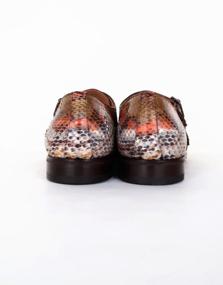F.LLI Giacometti / MARMOLADA】 W-monk Strap Sandals - PYTHON