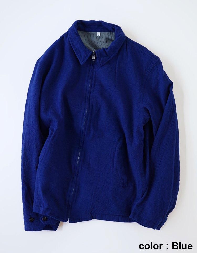 KHOKI】Washed wool zip up jacket|kink online shop KHOKI】Washed wool zip up jacket|kink online shop