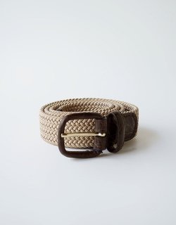 Rubber Mesh Belt - Crocodile Wrapped Buckle