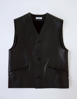 LEATHER GILET - BONDED LEATHER / LTH2