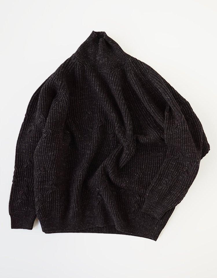 JAN-JAN VAN ESSCHE】WIDE FIT CABLE KNITTED TURTLE NECK JAN-JAN VAN ESSCHE】WIDE FIT CABLE KNITTED TURTLE NECK