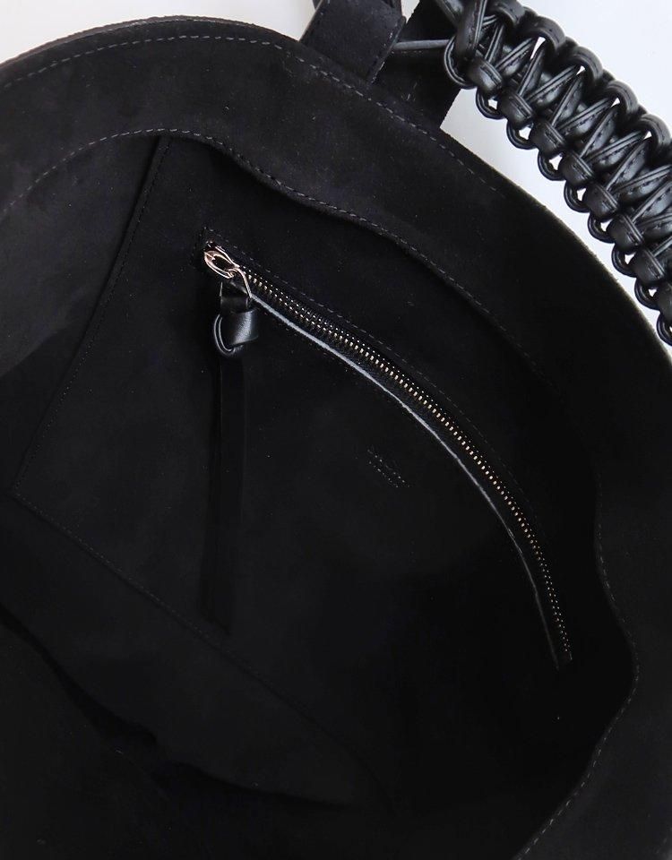 SAGAN Vienna】 PAZAR TOTE BAG BOOK SUEDE [M_01PS] / Black