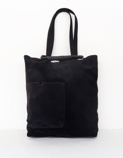 PAZAR TOTE BAG BOOK - SUEDE SPANISH LEATHER / Black