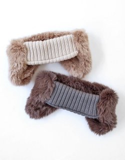 KNIT & FAUX FUR EAR BAND / KN-242007