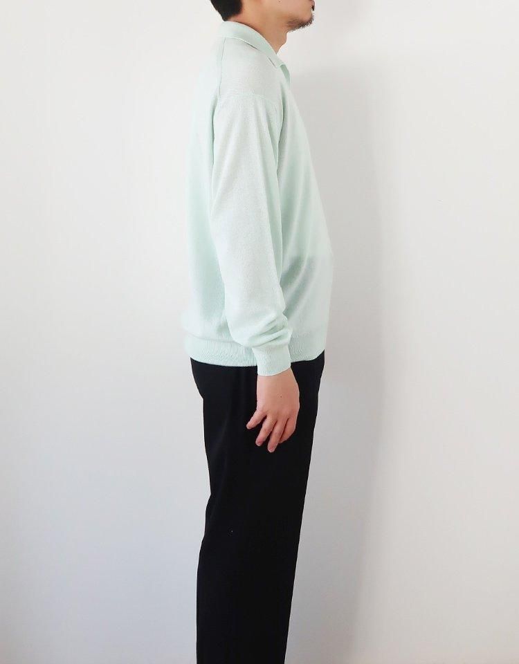 AURALEE】 SUPER FINE CASHMERE SILK KNIT SKIPPER POLO|kink AURALEE】 SUPER FINE CASHMERE SILK KNIT SKIPPER POLO|kink