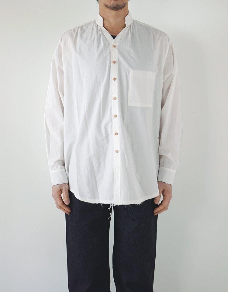 BLACKBIRD】cut off collar shirt / B-005-S01a｜kink online shop