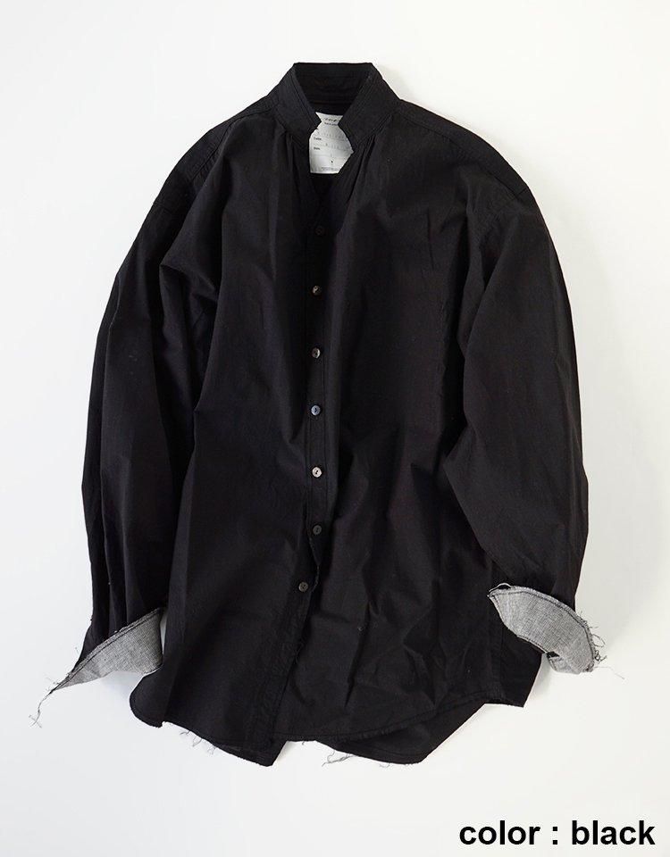 BLACKBIRD】cut off collar shirt / B-005-S01a｜kink online shop