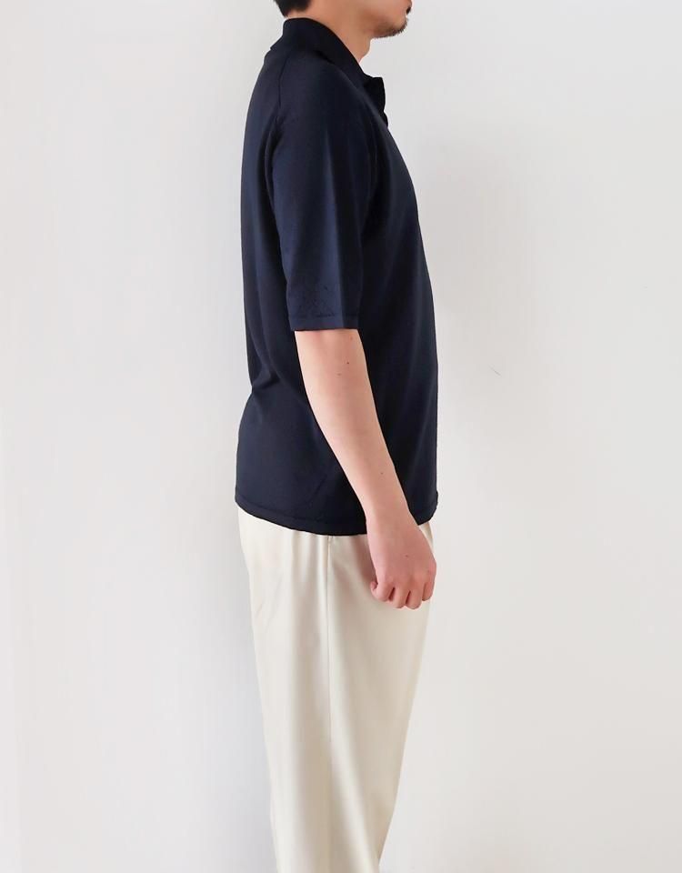 AURALEE: Yellow Product Dyed Wool Knit Polo | SSENSE