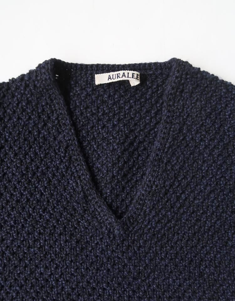 AURALEE】COTTON CASHMERE CORD KNIT VEST