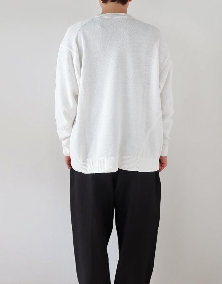 COMOLI】 7Gクルーネックニット / B01-06007|kink online shop COMOLI】 7Gクルーネックニット / B01-06007|kink online shop