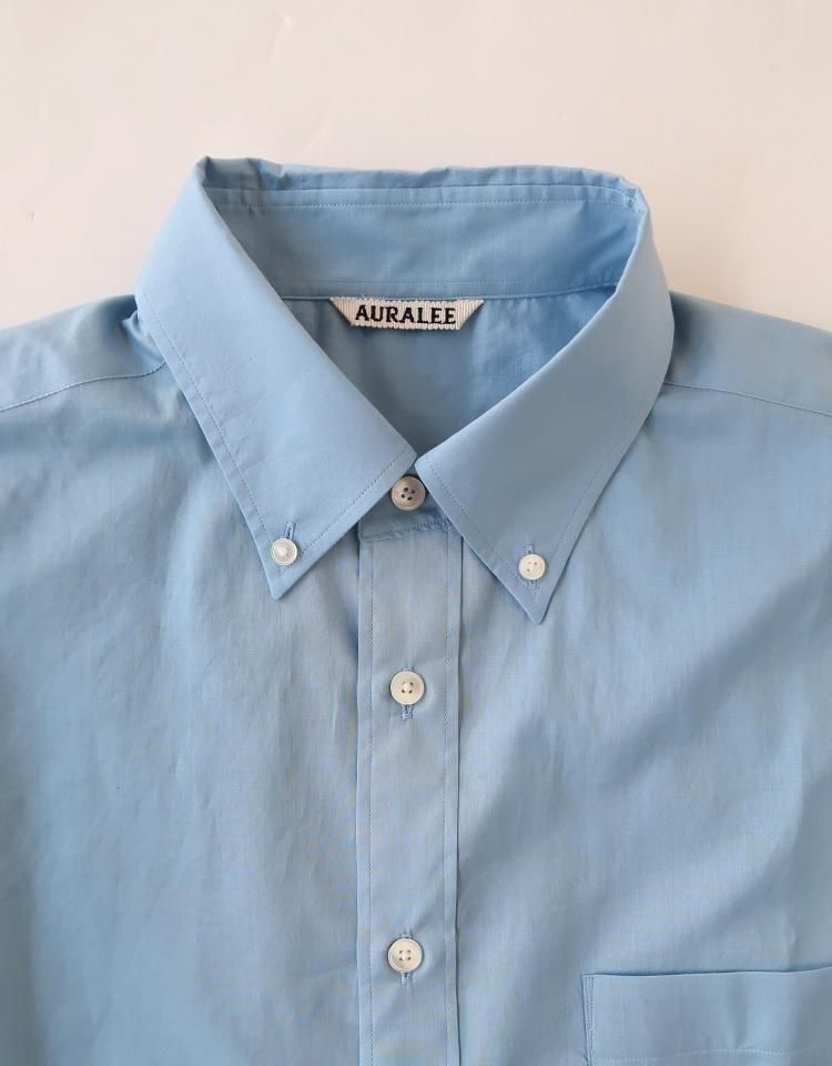 AURALEE WASHED FINXBUTTON DOWN SHIRTサイズ4 AURALEE】 WASHED FINX TYPEWRITER BUTTON DOWN SHIRT｜kink