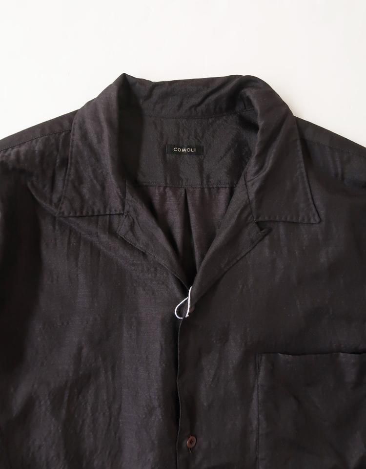 ウールシルク半袖オープンカラーシャツ COMOLI 25SS サイズ3 COMOLI ウールシルク 半袖オープンカラーシャツ | Less Higashikawa
