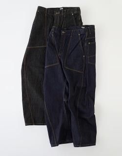 3D cutting denim pants