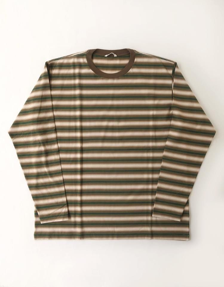 AURALEE GRADIENT STRIPE JERSEY TEE 5 茶 AURALEE GRADIENT STRIPE JERSEY TEE 5 茶 Gradient Stripe Jersey Tee