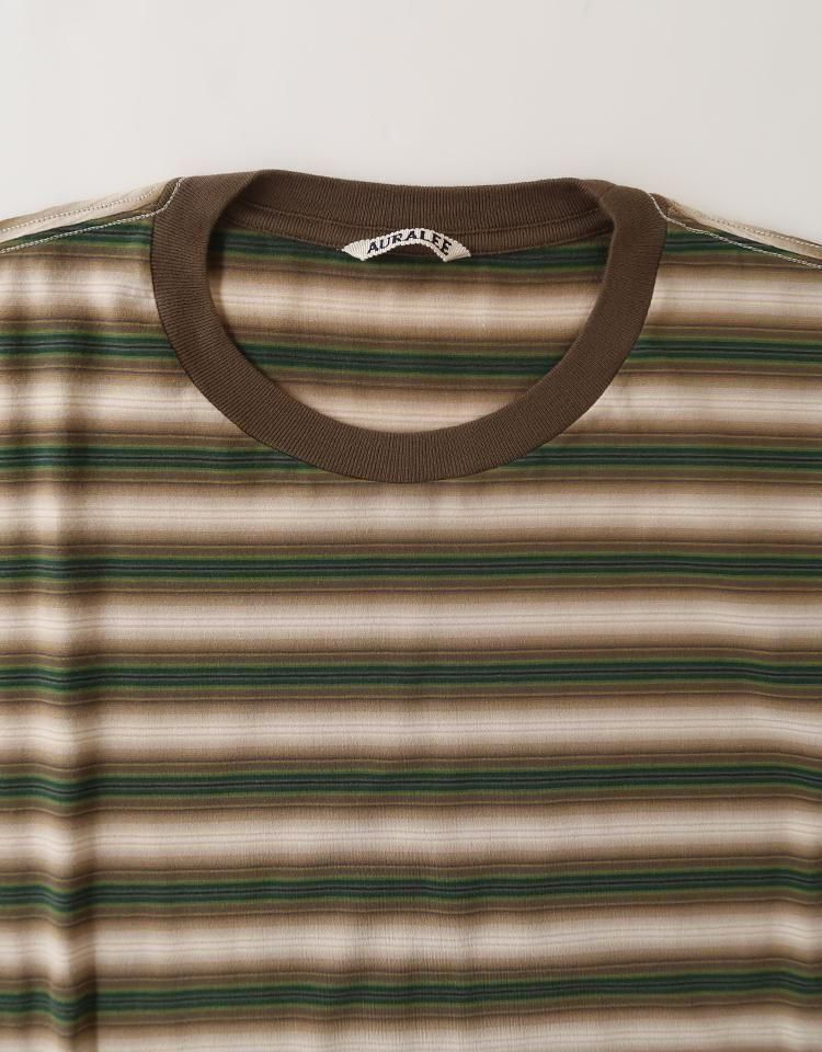 AURALEE】 GRADIENT STRIPE JERSEY L/S TEE｜kink online shop