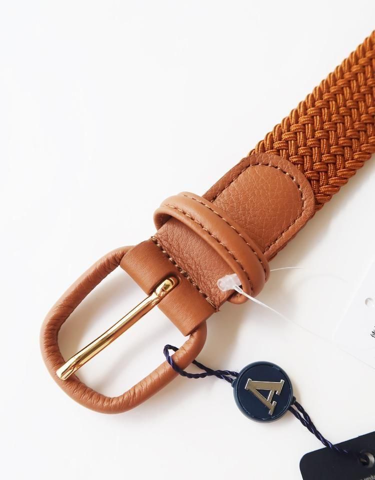 Anderson's】Rubber Mesh Belt - Cowhide Wrapped Buckle｜kink