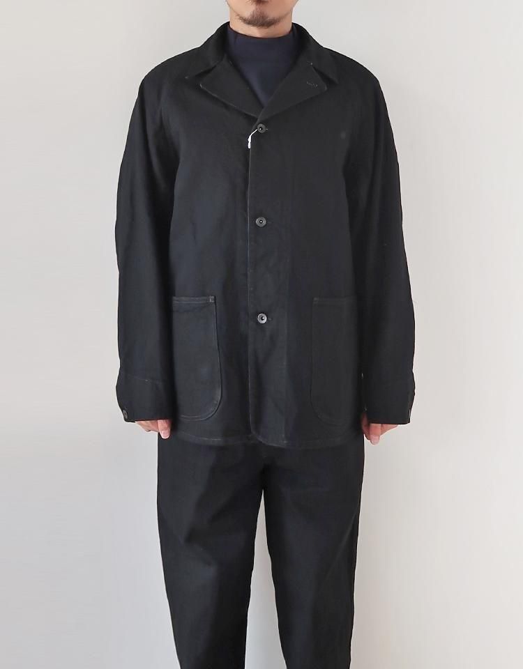 1日限定セール COMOLI 製品染 ジャケット ブラック 23aw サイズ2 COMOLI 23aw 製品染ジャケットブラックサイズ2