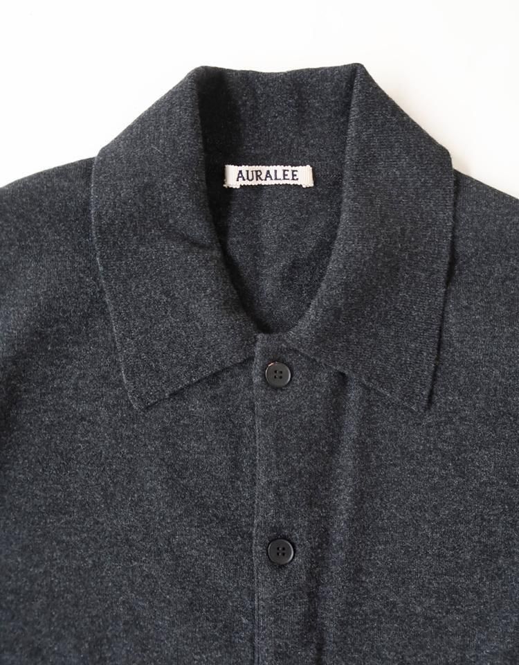 AURALEE】 HIGH TWIST WOOL KNIT SHIRT CARDIGAN｜kink online shop