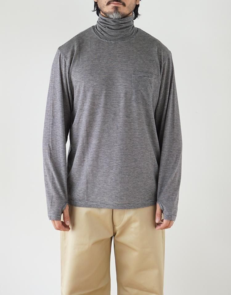 BLACKBIRD】turtle neck long sleeve cutsewn / B-006-T01a｜kink