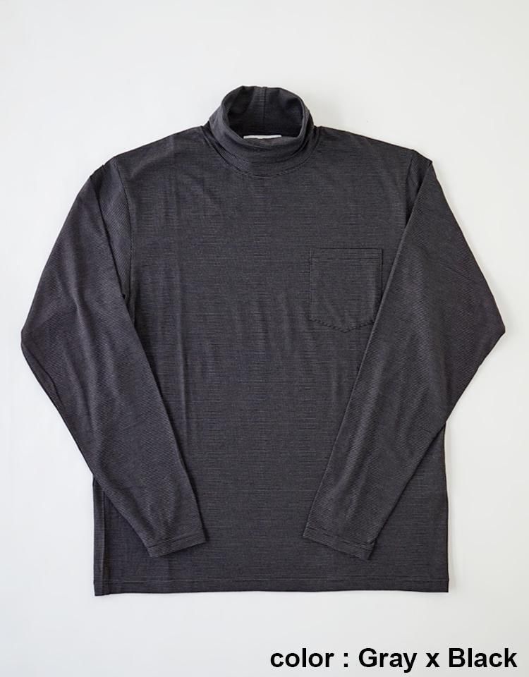 BLACKBIRD】turtle neck long sleeve cutsewn / B-006-T01a｜kink