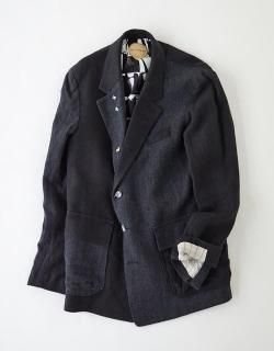 directors jacket - black crazy / B-006-J01a