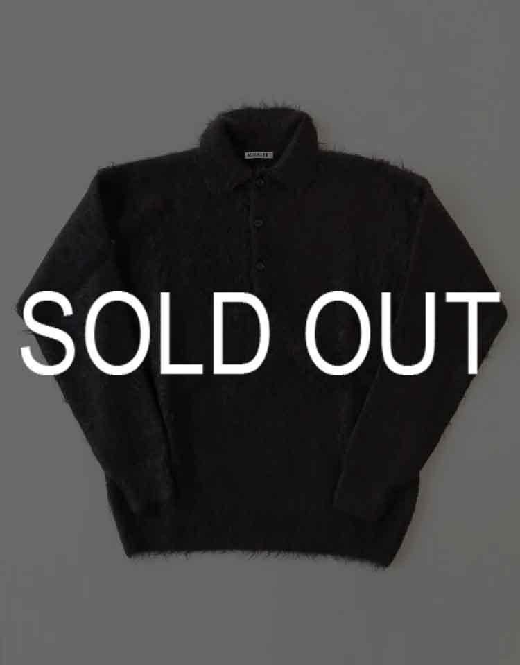 AURALEE】 BRUSHED SUPER KID MOHAIR KNIT POLO｜kink online shop