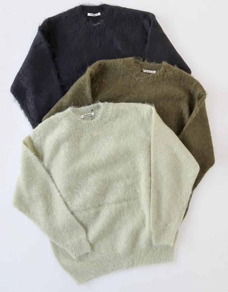 AURALEE】 BRUSHED SUPER KID MOHAIR KNIT P/O｜kink online shop