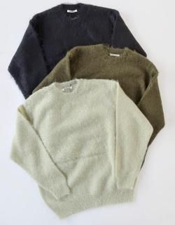 BRUSHED SUPER KID MOHAIR KNIT P/O