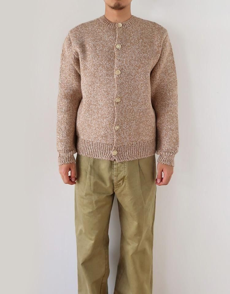 AURALEE】 DOUBLE-FACED WOOL ALPACA LOW GAUGE KNIT CREW-NECK