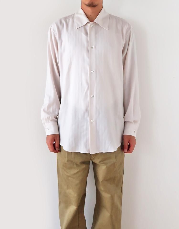AURALEE】 COTTON CASHMERE HERRINGBONE SHIRT｜kink online shop