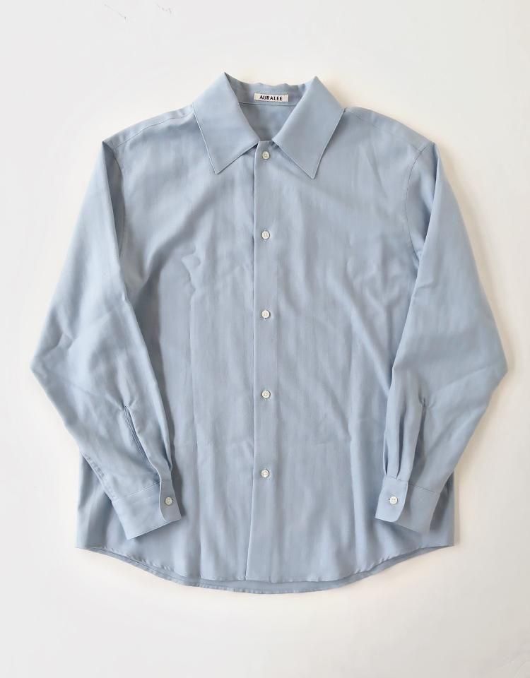 AURALEE】 COTTON CASHMERE HERRINGBONE SHIRT｜kink online shop