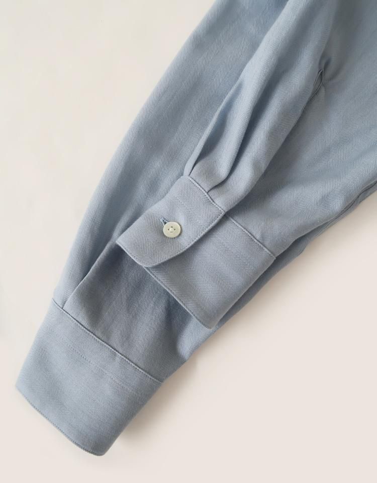 AURALEE】 COTTON CASHMERE HERRINGBONE SHIRT｜kink online shop