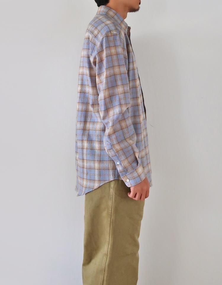AURALEE】 AIRY WOOL CHECK SHIRT｜kink online shop