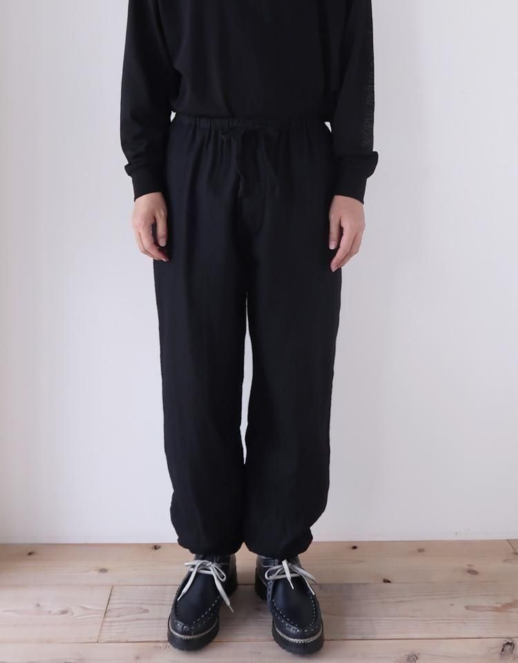 COMOLI】 カシミヤシルク製品染ドローストリングパンツ / C03-03006