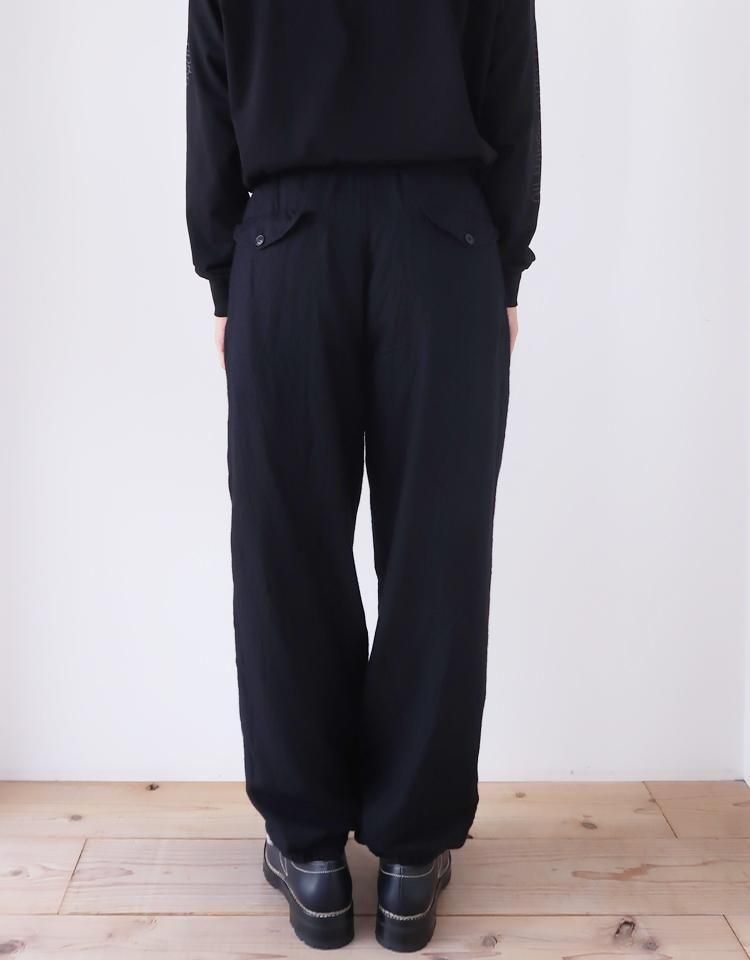 COMOLI】 カシミヤシルク製品染ドローストリングパンツ / C03