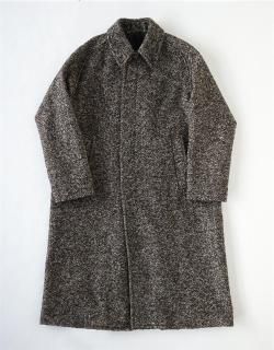 CAR COAT - Wool & Polyester Broken Weave