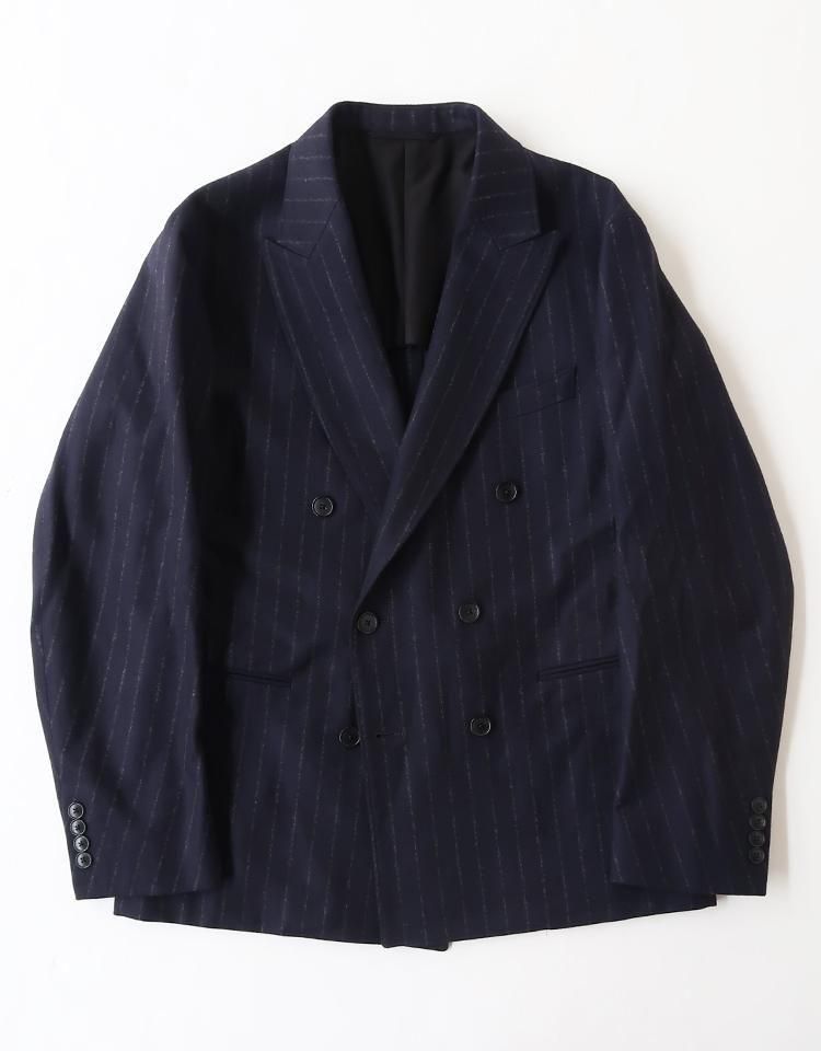 HEUGN Adam CH STRIPE ジャケット HEUGN＞ Adam CH/STRIPE/チョークストライプ 6ボタン ダブル