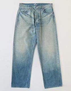 SELVEDGE FADED HEAVY DENIM WIDE PANTS