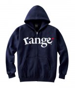 range logo sweat zip hoody
