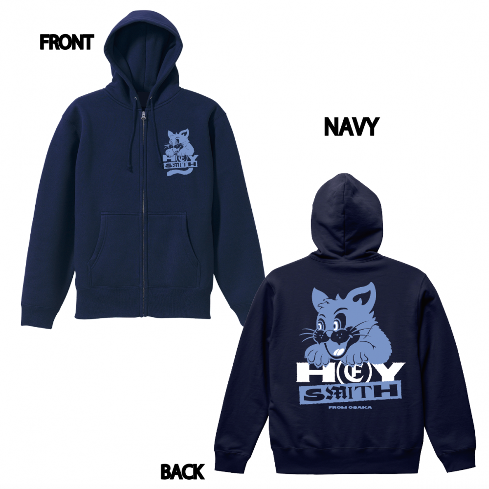 【HEY-SMITH】CAT zip-up hoodie 